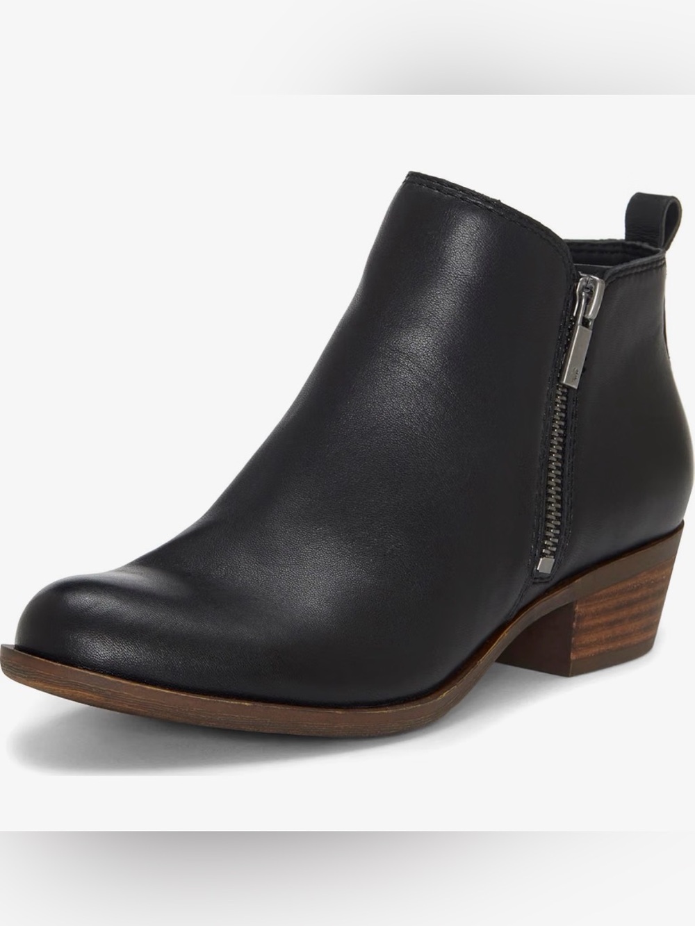 Lucky Brand Basel black leather booties. Size 7.5M.
